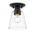 Z-Lite Annora 1 Light Flush Mount in Brushed Nickel Finish Model: 428F1-BN