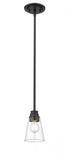 Z-Lite Annora 1 Light Pendant in Matte Black Finish Model: 428MP-MB
