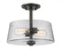 Z-Lite Annora 2 Light Semi Flush Mount in Brushed Nickel Finish Model: 428SF2-BN