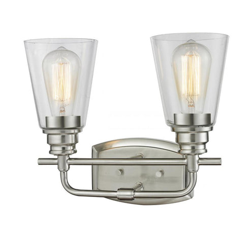 Z-Lite Annora 2 Light Vanity in Brushed Nickel Finish Model: 428-2V-BN
