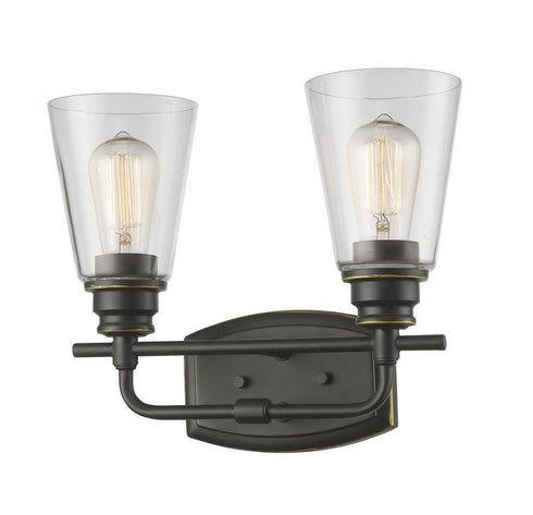 Z-Lite Annora 2 Light Vanity in Brushed Nickel Finish Model: 428-2V-BN