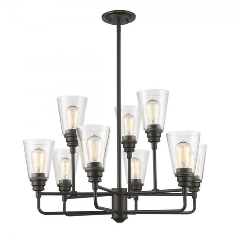 Z-Lite Annora 9 Light Chandelier in Brushed Nickel Finish Model: 428-9-BN