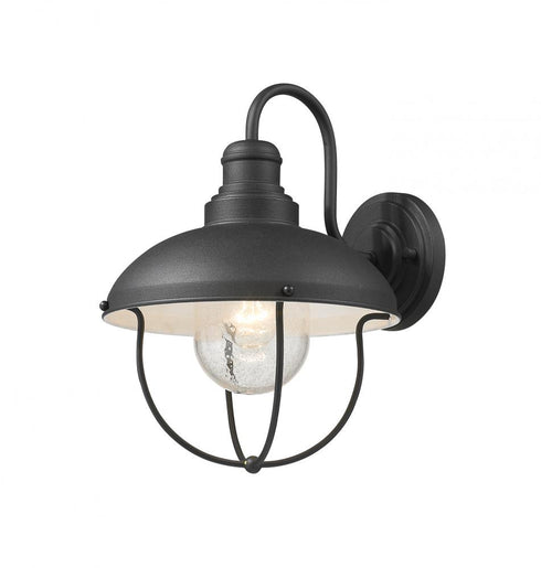 Z-Lite Ansel 1 Light Outdoor Wall Light in Black Finish Model: 590M-BK