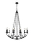 Z-Lite Arabella 10 Light Chandelier in Matte Black Finish Model: 3500-10MB