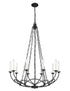 Z-Lite Arabella 10 Light Chandelier in Matte Black Finish Model: 3500-10MB
