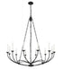 Z-Lite Arabella 12 Light Chandelier in Matte Black Finish Model: 3500-12MB