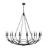 Z-Lite Arabella 16 Light Chandelier in Matte Black Finish Model: 3500-16MB