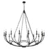 Z-Lite Arabella 16 Light Chandelier in Matte Black Finish Model: 3500-16MB