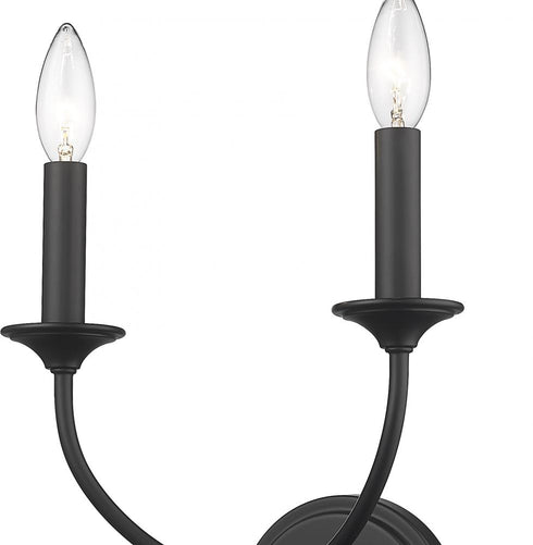 Z-Lite Arabella 2 Light Wall Sconce in Matte Black Finish Model: 3500-2S-MB