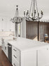 Z-Lite Arabella 8 Light Chandelier in Matte Black Finish Model: 3500-8MB