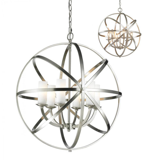Z-Lite Aranya 6 Light Chandelier in Brushed Nickel Finish Model: 6017-6L-BN