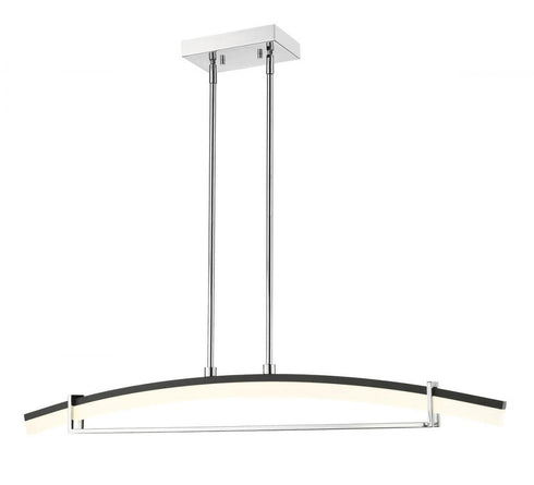 Z-Lite Arc 1 Light Linear Chandelier in Chrome Finish Model: 620-43-CH-LED