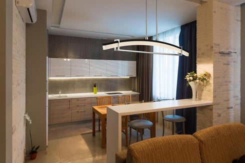 Z-Lite Arc 1 Light Linear Chandelier in Chrome Finish Model: 620-43-CH-LED