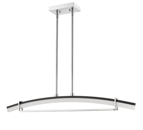 Z-Lite Arc 1 Light Linear Chandelier in Chrome Finish Model: 620-43-CH-LED