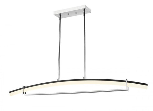 Z-Lite Arc 1 Light Linear Chandelier in Chrome Finish Model: 620-56-CH-LED