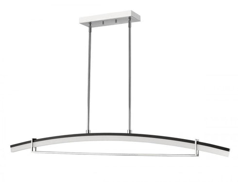 Z-Lite Arc 1 Light Linear Chandelier in Chrome Finish Model: 620-56-CH-LED