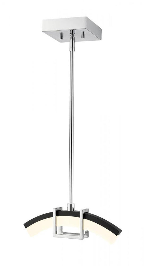 Z-Lite Arc 1 Light Pendant in Chrome Finish Model: 620-12L-CH-LED