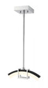 Z-Lite Arc 1 Light Pendant in Chrome Finish Model: 620-12L-CH-LED