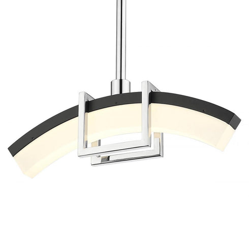 Z-Lite Arc 1 Light Pendant in Chrome Finish Model: 620-12L-CH-LED
