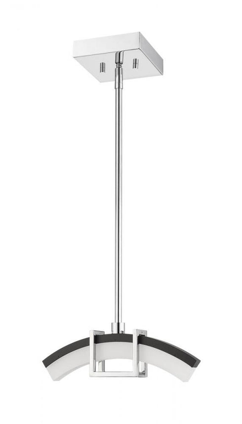 Z-Lite Arc 1 Light Pendant in Chrome Finish Model: 620-12L-CH-LED