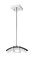 Z-Lite Arc 1 Light Pendant in Chrome Finish Model: 620-12L-CH-LED