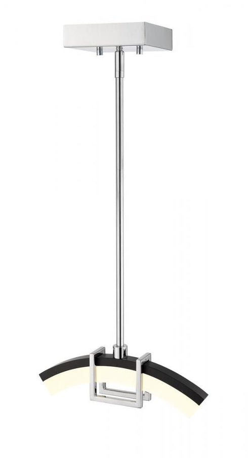 Z-Lite Arc 1 Light Pendant in Chrome Finish Model: 620-12L-CH-LED