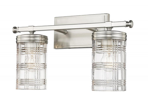 Z-Lite Archer 2 Light Vanity in Brushed Nickel Finish Model: 344-2V-BN