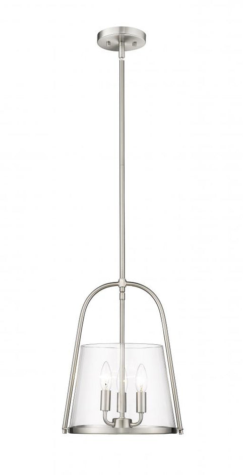Z-Lite Archis 3 Light Pendant in Brushed Nickel Finish Model: 3041P12-BN