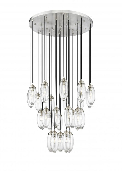 Z-Lite Arden 27 Light Chandelier in Brushed Nickel Finish Model: 651P-27R-BN