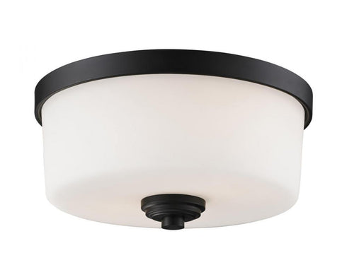 Z-Lite Arlington 2 Light Flush Mount in Bronze Finish Model: 220F2