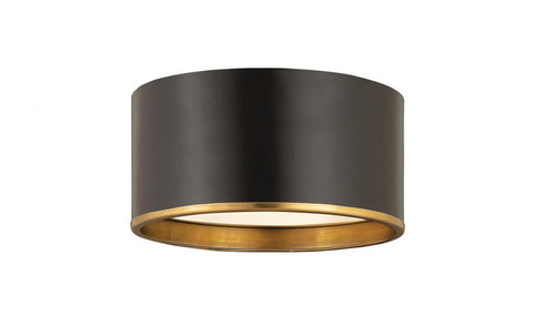 Z-Lite Arlo 2 Light Flush Mount in Matte Black + Chrome Finish Model: 2303F2-MB-CH