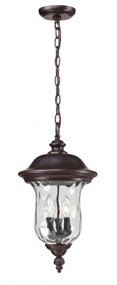 Z-Lite Armstrong 2 Light Outdoor Chain Mount Ceiling Fixture in Black Finish Model: 533CHM-BK