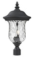 Z-Lite Armstrong 3 Light Outdoor Post Mount Fixture in Black Finish Model: 533PHB-BK