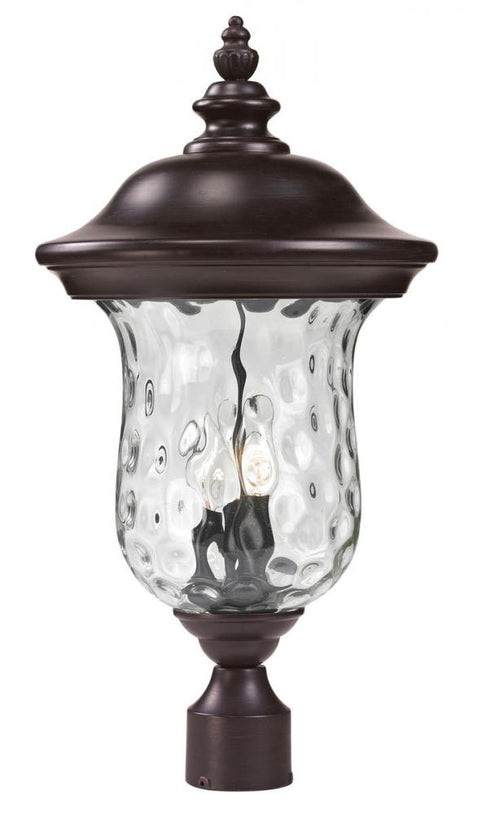Z-Lite Armstrong 3 Light Outdoor Post Mount Fixture in Black Finish Model: 533PHB-BK