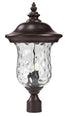 Z-Lite Armstrong 3 Light Outdoor Post Mount Fixture in Black Finish Model: 533PHB-BK