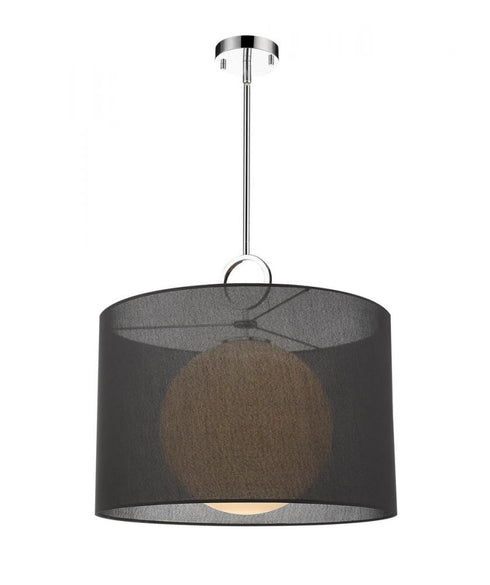 Z-Lite Arosia 1 Light Pendant in Chrome Finish Model: 194-24BK-C