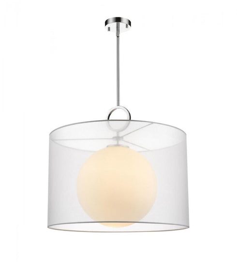 Z-Lite Arosia 1 Light Pendant in Chrome Finish Model: 194-24BK-C