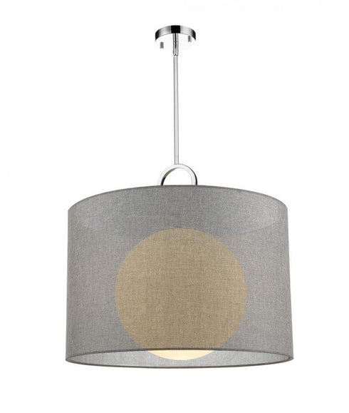 Z-Lite Arosia 1 Light Pendant in Chrome Finish Model: 194-24BK-C