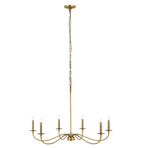 Z-Lite Arrington 6 Light Chandelier in Matte Black Finish Model: 2301-42MB