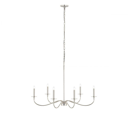 Z-Lite Arrington 6 Light Chandelier in Matte Black Finish Model: 2301-42MB