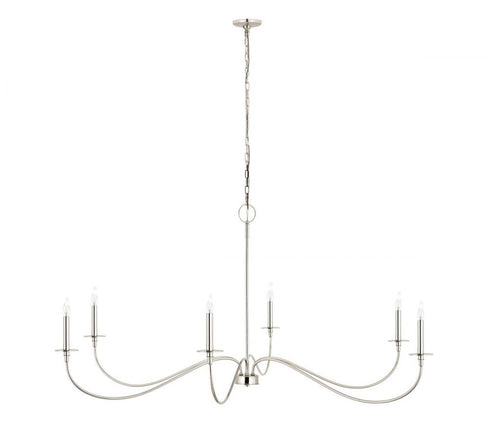 Z-Lite Arrington 6 Light Chandelier in Matte Black Finish Model: 2301-63MB