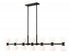 Z-Lite Artemis 14 Light Linear Chandelier in Matte Black Finish Model: 494-14L-MB