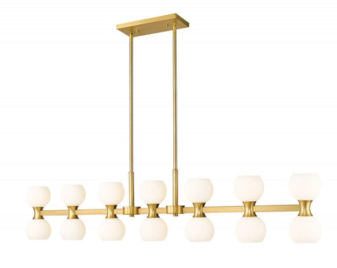 Z-Lite Artemis 14 Light Linear Chandelier in Matte Black Finish Model: 494-14L-MB