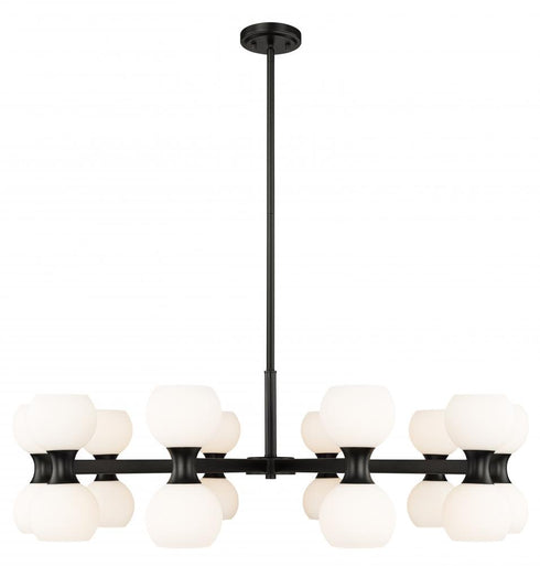 Z-Lite Artemis 20 Light Chandelier in Matte Black Finish Model: 494-20MB