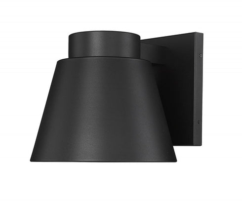 Z-Lite Asher 1 Light Outdoor Wall Light in Black Finish Model: 544B-BK-LED