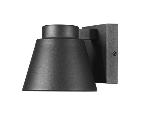 Z-Lite Asher 1 Light Outdoor Wall Light in Black Finish Model: 544S-BK-LED
