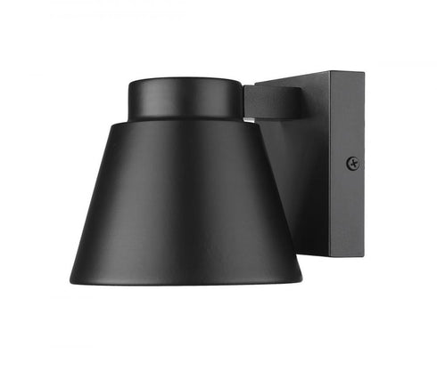 Z-Lite Asher 1 Light Outdoor Wall Light in Black Finish Model: 544S-BK-LED