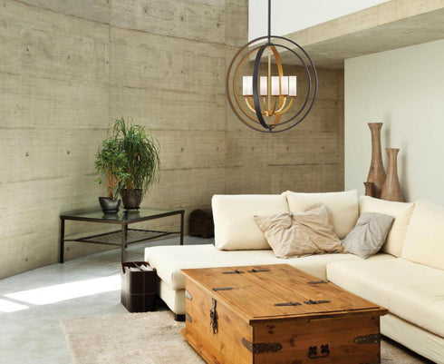 Z-Lite Ashling 6 Light Chandelier in Bronze Gold Finish Model: 6002-6L-BZGD