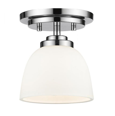 Z-Lite Ashton 1 Light Flush Mount in Brushed Nickel Finish Model: 443F1-BN