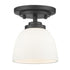 Z-Lite Ashton 1 Light Flush Mount in Brushed Nickel Finish Model: 443F1-BN